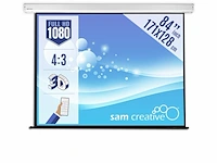 Projectiescherm hd elektrisch 171x128 cm 4:3 84" sam creative, pshex171128 - afbeelding 1 van  5