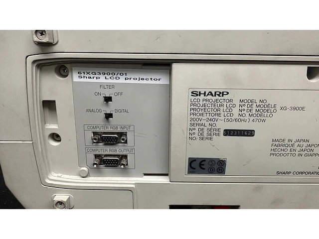 Projector sharp, xg-3900e - afbeelding 6 van  8