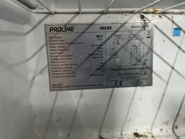 Proline bfz35 vrieskast - afbeelding 5 van  5