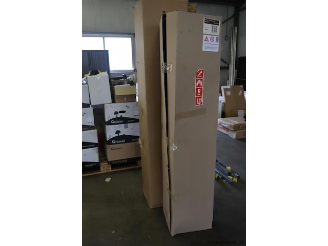 Proline hoge badkamerkast 1 deur push-to-open - mat zwart - 35x35x169cm | nieuw in doos - afbeelding 2 van  5