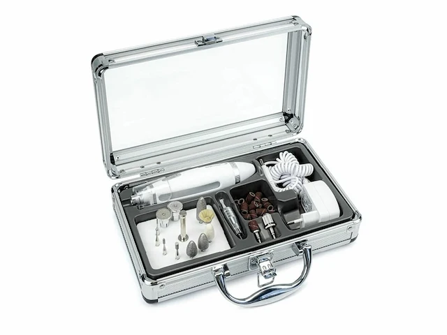 Prorelax deluxe manicure- en pedicureset inclusief luxe aluminium koffer & 15 accessoires - afbeelding 1 van  2