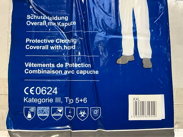 Prosafe type 5+6 wegwerp overal met capuchon - afbeelding 2 van  4
