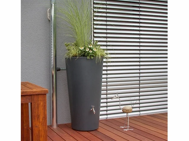 Prosperplast arves rainbowl flower 150 l regenton antraciet - afbeelding 2 van  4