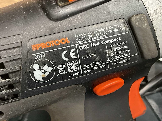 Protool drc 18-4 compact boormachine - afbeelding 4 van  6