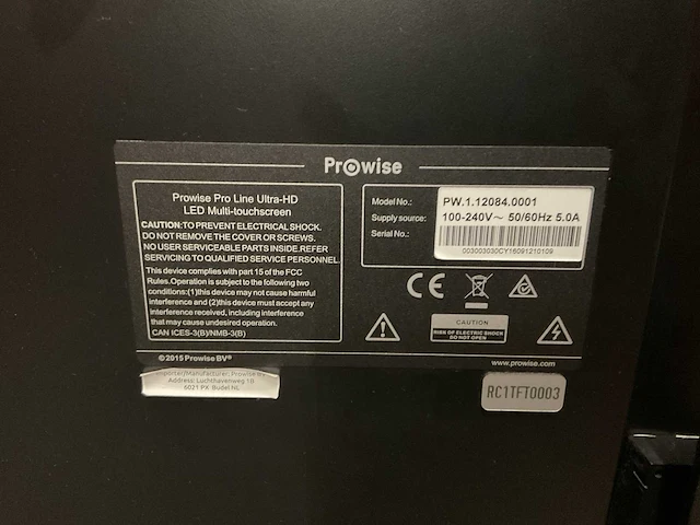 Prowise pro line ultra-hd 84” led multi-touchscreen op elektrische standaard - afbeelding 6 van  10