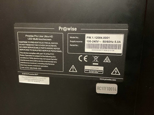 Prowise pro line ultra-hd 84” led multi-touchscreen op elektrische standaard - afbeelding 4 van  9