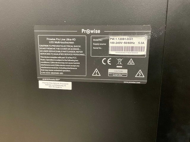 Prowise (pw.1.12084.0001) 84”, 3840x2160 (uhd) led monitor - afbeelding 5 van  9