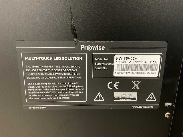 Prowise (pw65v02+) 65”, 3840x2160 (uhd) led monitor - afbeelding 5 van  6