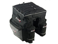 Prox fietstassen dubbelwaterdichts 43 liter fietstas zwart grijs regenhoes - afbeelding 1 van  1