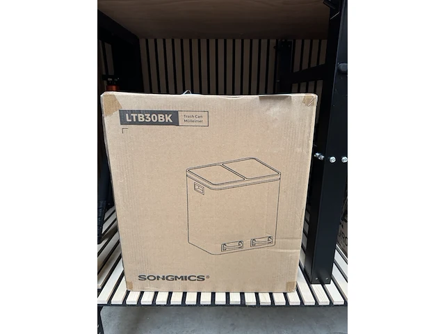 Prullenbak 30 liter (2x 15 liter) songmics, ltb30bk - afbeelding 3 van  4