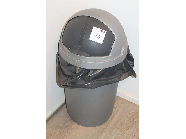 Prullenbak met deksel en hoogte 80 cm. - afbeelding 2 van  2