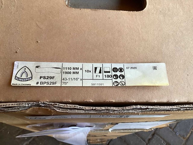 Ps 29 f 1110x1900 mm p180 schuurbanden - afbeelding 2 van  2