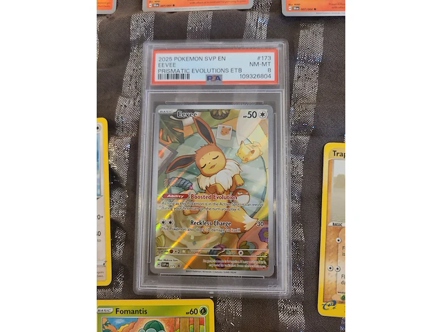 Psa 8 (near mint) gegradeerde eevee svp #173 + vintage & moderne pokémon kaarten - afbeelding 3 van  10