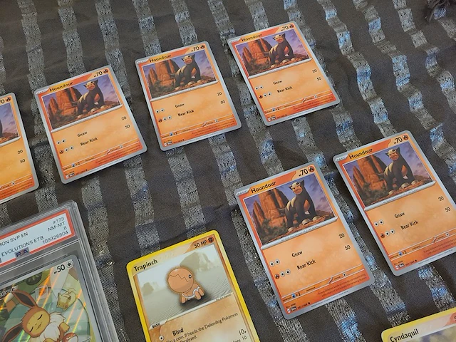 Psa 8 (near mint) gegradeerde eevee svp #173 + vintage & moderne pokémon kaarten - afbeelding 6 van  10