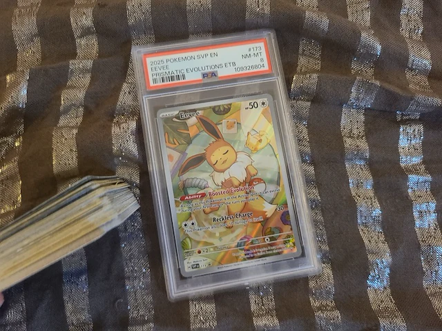 Psa 8 (near mint) gegradeerde eevee svp #173 + vintage & moderne pokémon kaarten - afbeelding 9 van  10