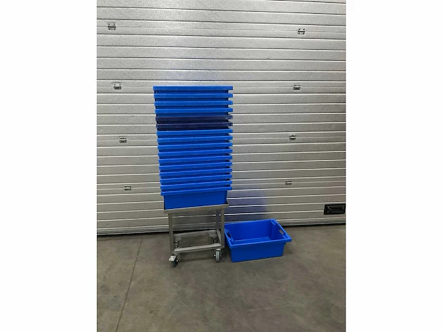 Psaplast kunststof bakken op rvs onderstel (17x) - afbeelding 2 van  7