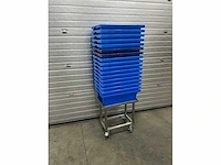 Psaplast kunststof bakken op rvs onderstel (17x) - afbeelding 6 van  7