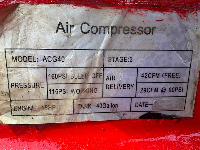 Psi 150 acg40 petrol luchtcompressor - afbeelding 2 van  10