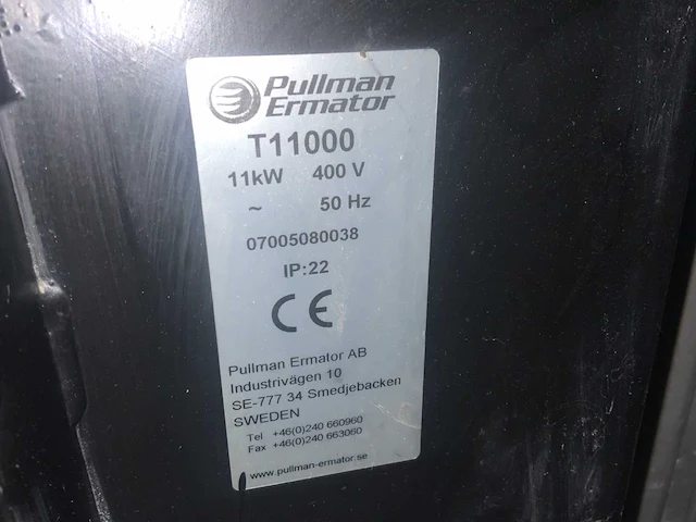 Pullman ermator t11000 industriële stofzuiger - afbeelding 9 van  9