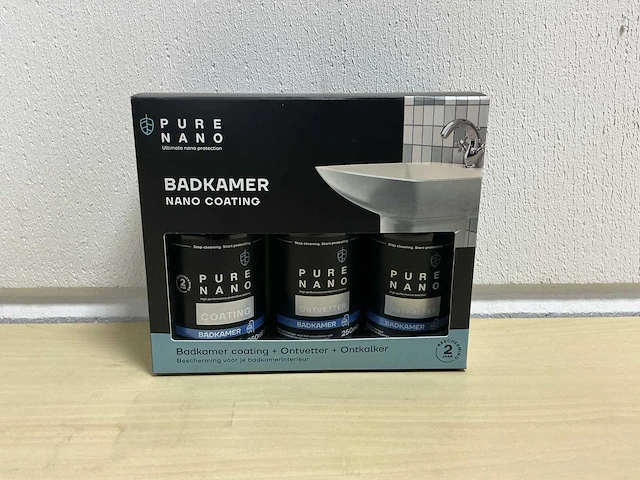 Pure nano badkamer coating, ontvetter en ontkalker (585 stuks) (56 stuks) - afbeelding 1 van  4