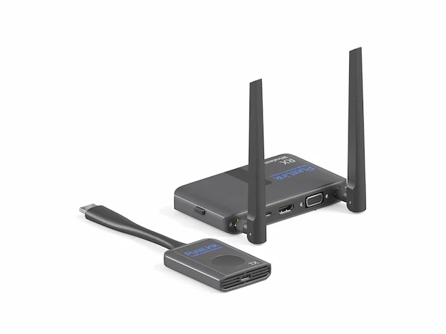 Purelink draadloze hdmi transmissie set full hd 1080p set bestaande uit zender-dongle en ontvanger zwart - afbeelding 1 van  5