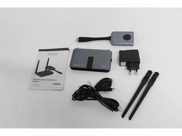 Purelink draadloze hdmi transmissie set full hd 1080p set bestaande uit zender-dongle en ontvanger zwart - afbeelding 5 van  5