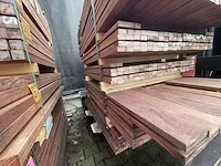 Purple heart hardhouten latten geschaafd 21x40mm, lengte 90/95cm, 90/125cm (180x) - afbeelding 2 van  3