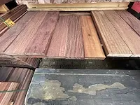 Purple heart hardhouten latten geschaafd 21x95mm, lengte 12/155cm, 39/95cm, 48/125cm (99x) - afbeelding 1 van  3