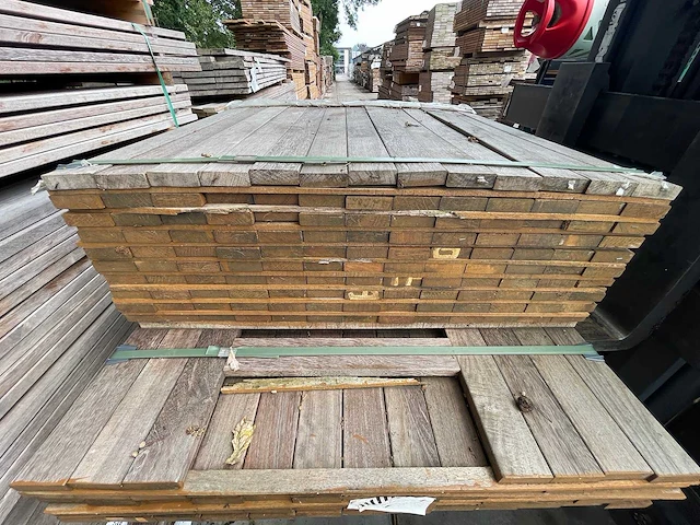 Purple heart hardhouten planken 21x70mm, lengte 130/100cm 59/125cm (189x) - afbeelding 1 van  3