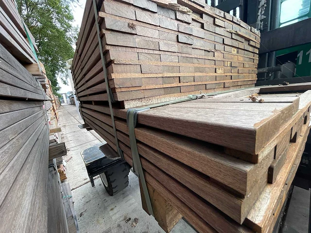 Purple heart hardhouten planken 21x70mm, lengte 130/100cm 59/125cm (189x) - afbeelding 2 van  3