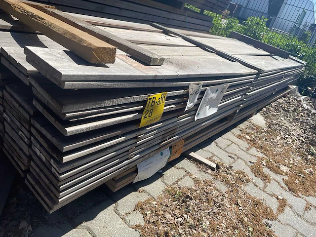 Purple heart hardhouten planken geschaafd 16x140mm, lengte 365cm (79x) - afbeelding 2 van  3