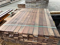 Purple heart hardhouten planken geschaafd 21x70mm, lengte 125cm (176x)