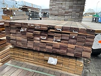 Purple heart hardhouten planken geschaafd 21x70mm, lengte 125cm (176x) - afbeelding 3 van  3