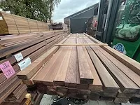 Purple heart hardhouten regels geschaafd 45x70mm, lengte 305cm (67x) - afbeelding 1 van  3