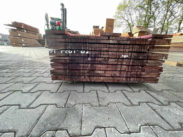 Purple heart hardhouten vlonderplanken 21x145mm, lengte 155cm (156x) - afbeelding 3 van  3