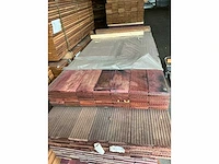 Purple heart hardhouten vlonderplanken 21x145mm, lengte 215-245cm (76x) - afbeelding 2 van  3