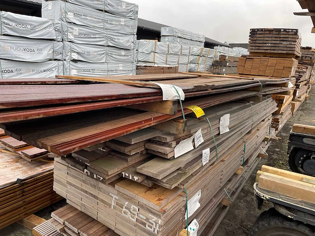 Purple heart hardhouten vlonderplanken 21x145mm, lengte 460-490cm (20x) - afbeelding 2 van  3