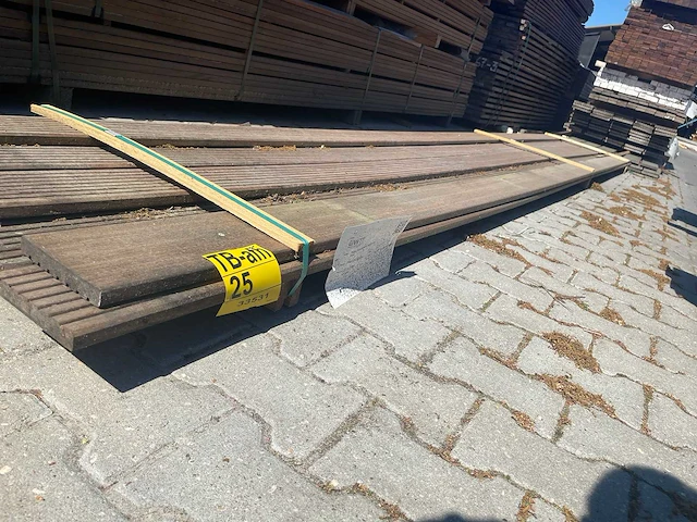 Purple heart hardhouten vlonderplanken 21x145mm, lengte 520cm (10x) - afbeelding 2 van  3