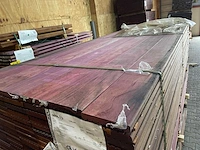 Purple heart hardhouten vlonderplanken 2750x145x21mm (161x) - afbeelding 1 van  3