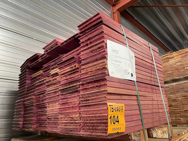 Purple heart kopse veer en groef (buitenparket) 650x145x21mm (135x) - afbeelding 2 van  3