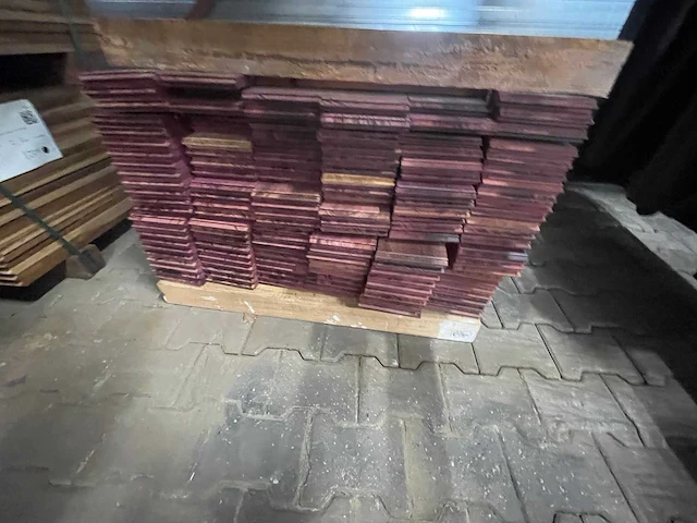 Purple heart kopse veer en groef (buitenparket) 650x145x21mm (135x) - afbeelding 3 van  3