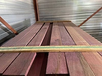 Purple heart planken geschaafd 2150x120x21mm (62x) - afbeelding 1 van  3