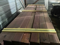 Purple heart planken geschaafd 2450x120x21mm (34x) - afbeelding 1 van  3