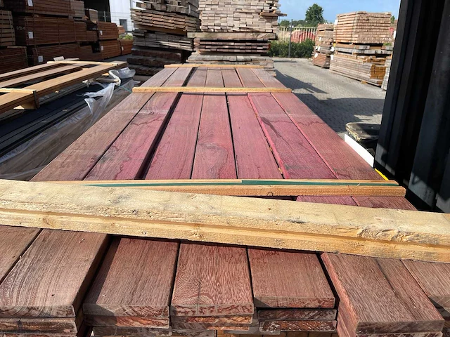 Purple heart planken geschaafd 3050x120x21mm (25x) - afbeelding 1 van  3