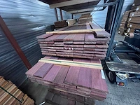 Purple heart planken geschaafd 3350-4300x120x21mm (84x) - afbeelding 1 van  3