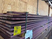 Purple heart planken geschaafd 3350-4300x145x21mm (84x) - afbeelding 2 van  3