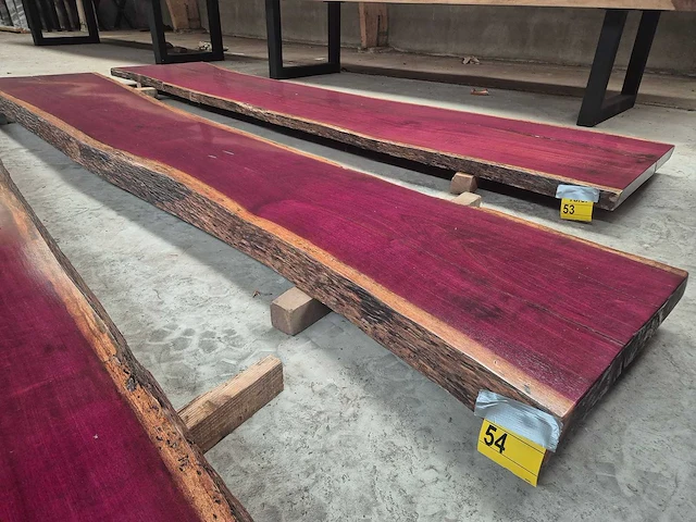 Purple heart tafel 4000x650x65mm - afbeelding 1 van  2