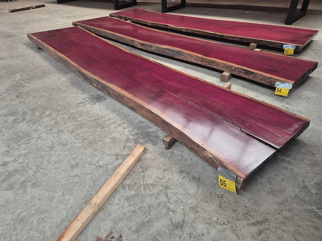 Purple heart tafel 4000x800x65mm - afbeelding 1 van  2