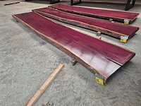 Purple heart tafel 4000x800x65mm - afbeelding 1 van  2