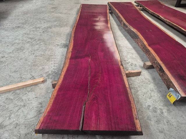 Purple heart tafel 4000x800x65mm - afbeelding 2 van  2